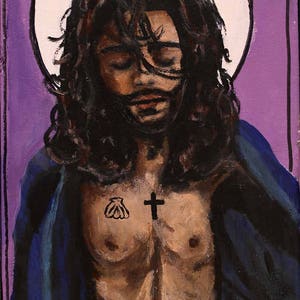 San Juan Bautista icono moderno impresión de 5 "x 7"