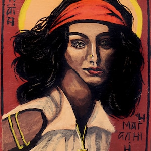 St. Mary Magdalene modern icon 5&quot;x7&quot; print