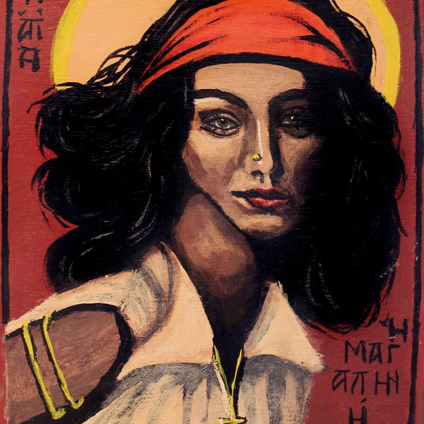 St. Mary Magdalene modern icon 5"x7" print