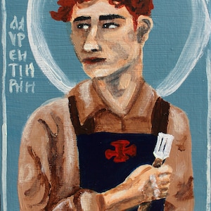 St. Lawrence modern icon 5&quot;x7&quot; print