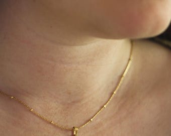 Dainty Oval Pendant, Cream Quartz Necklace, Gold Oval Pendant, Layering Necklace, Minimalist Necklace, White Stone Necklace