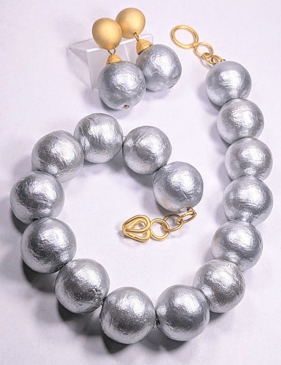 Classic 1980's to 1990's Cotton Pearl Demi Parure