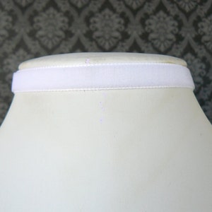 Narrow White Choker, Thin White Velvet Choker, Vintage Style Ribbon Necklace, Spring Jewelry, Lolita Chocker