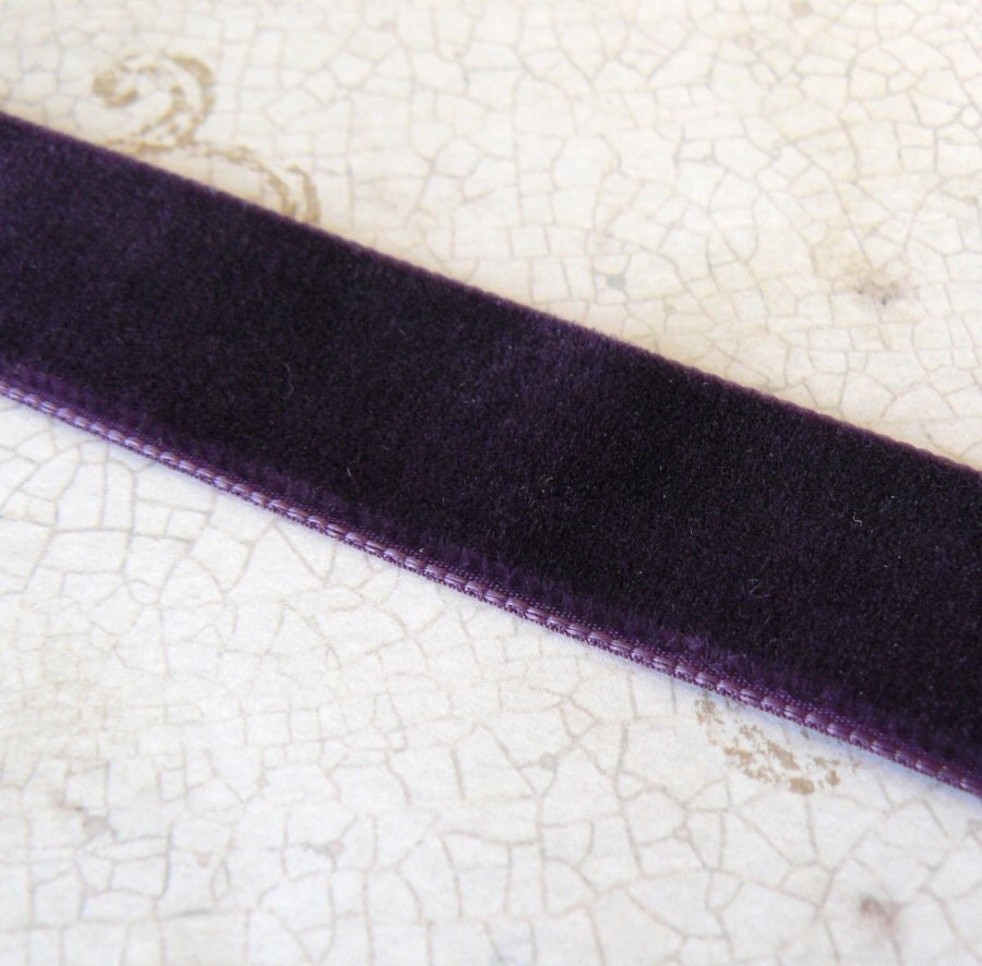 Dark Plum Velvet Choker Purple Velvet Ribbon Necklace Gothic - Etsy