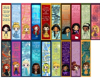 picture Printable Bookmarks Disney disney bookmark etsy