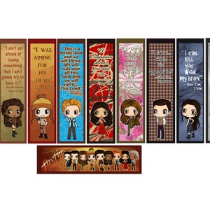 Firefly Chibi Bookmarks - Mal Reynolds, Zoe Washburne, Kaylee Frye, Jayne Cobb, Inara Serra, Simon Tam, River Tam, Shepherd Book, Wash