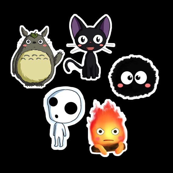 Studio Ghibli Stickers Studio Ghibli Chibi Stickers Etsy