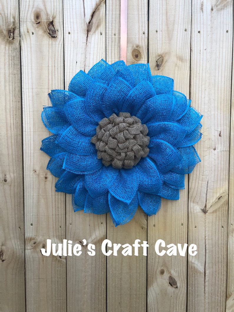 Poly Burlap Daisy Wreath Spring/Summer Wreath Flower Wreath Etsy