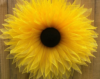 Sunflower Wreath, Summer Wreath, Flower Wreath, Front Door Wreath, All Year Wreath, Everyday Wreath
