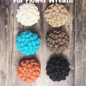 Burlap Center for Flower Wreath TUTORIAL, Wreath Center Tutorial, DIY Tutorial, Burlap Bubble Flower Wreath Center Tutorial