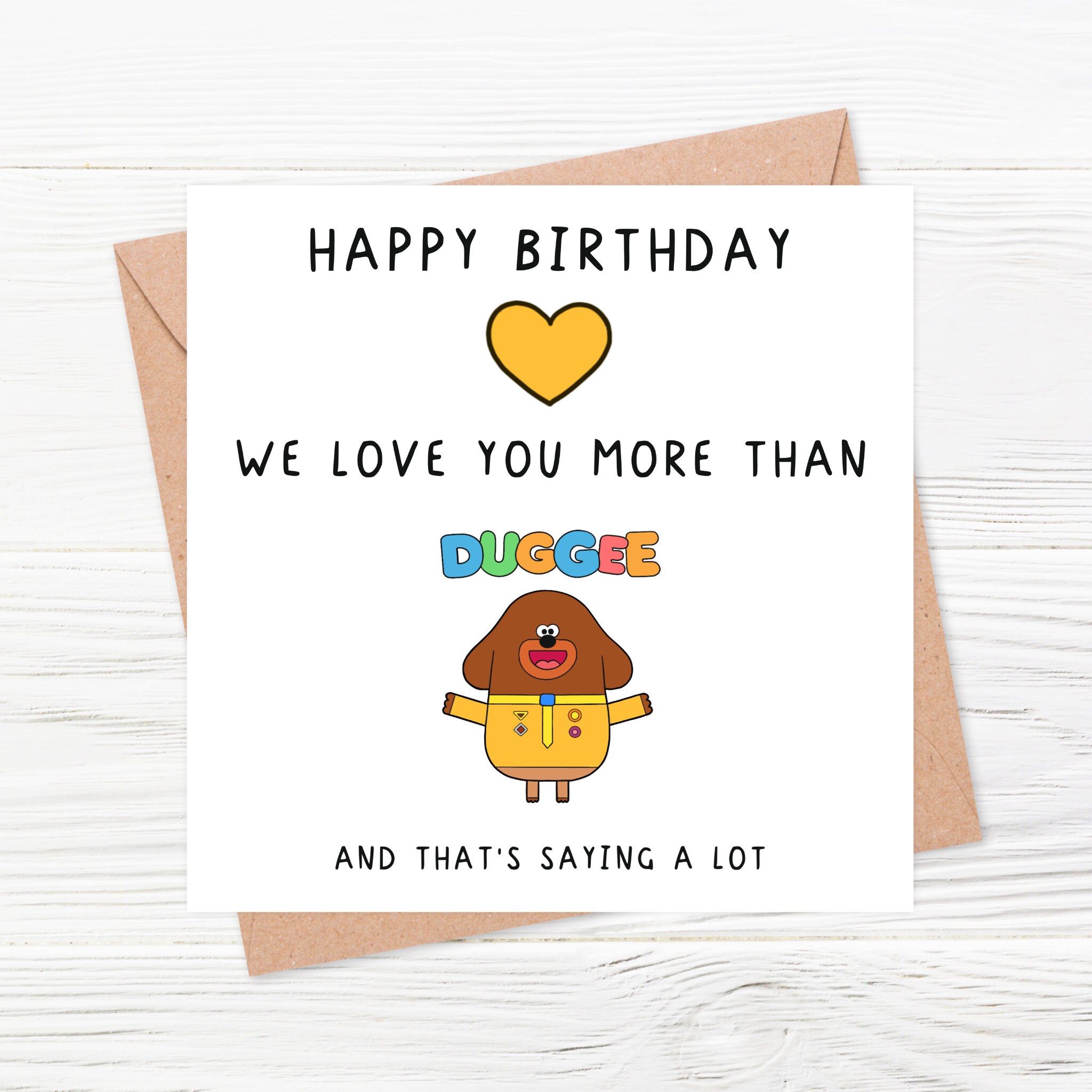Funny Birthday Card | I Love You More Than Duggee | Hey Duggee Birthd…