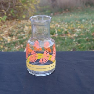 Vintage Orange Juice Carafe Glass Pitcher ,Libby Canada