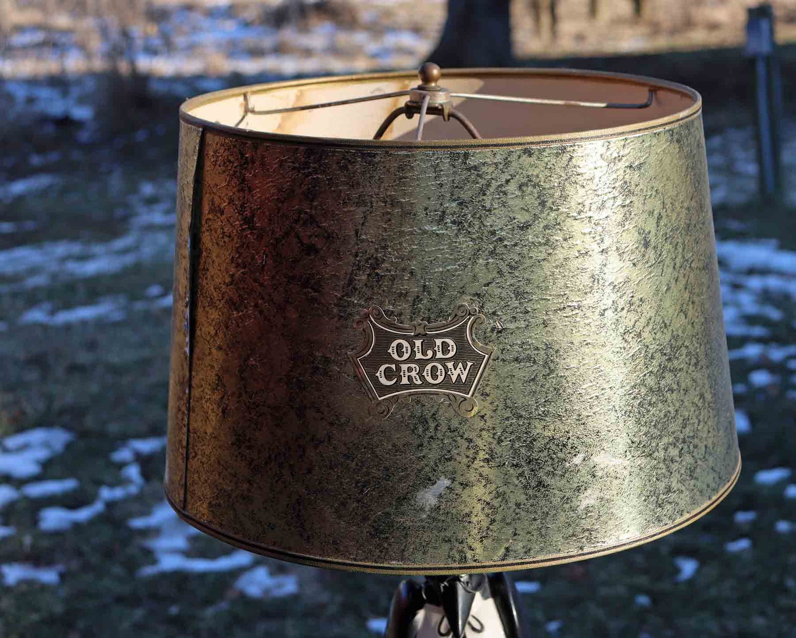 Vintage Old Crow Kentucky Bourbon Whiskey Lamp With Original Etsy