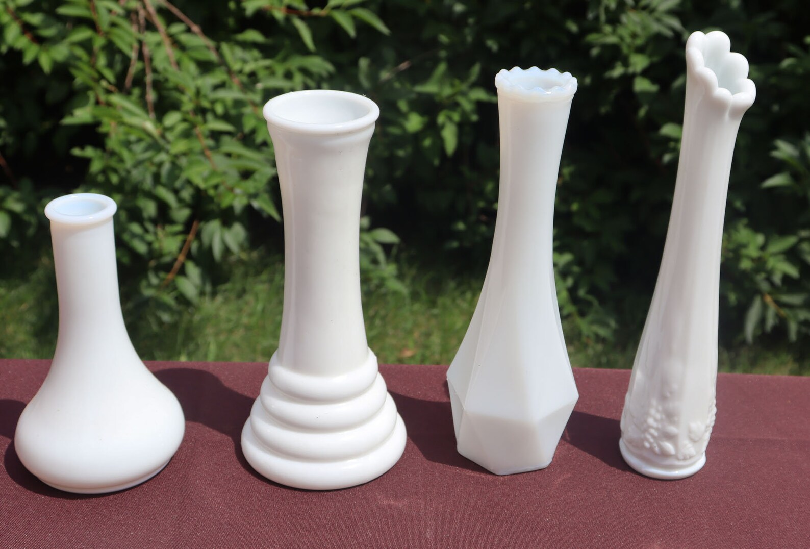 Vintage White Milk Glass Vases 10 Piece Collection Milk Etsy