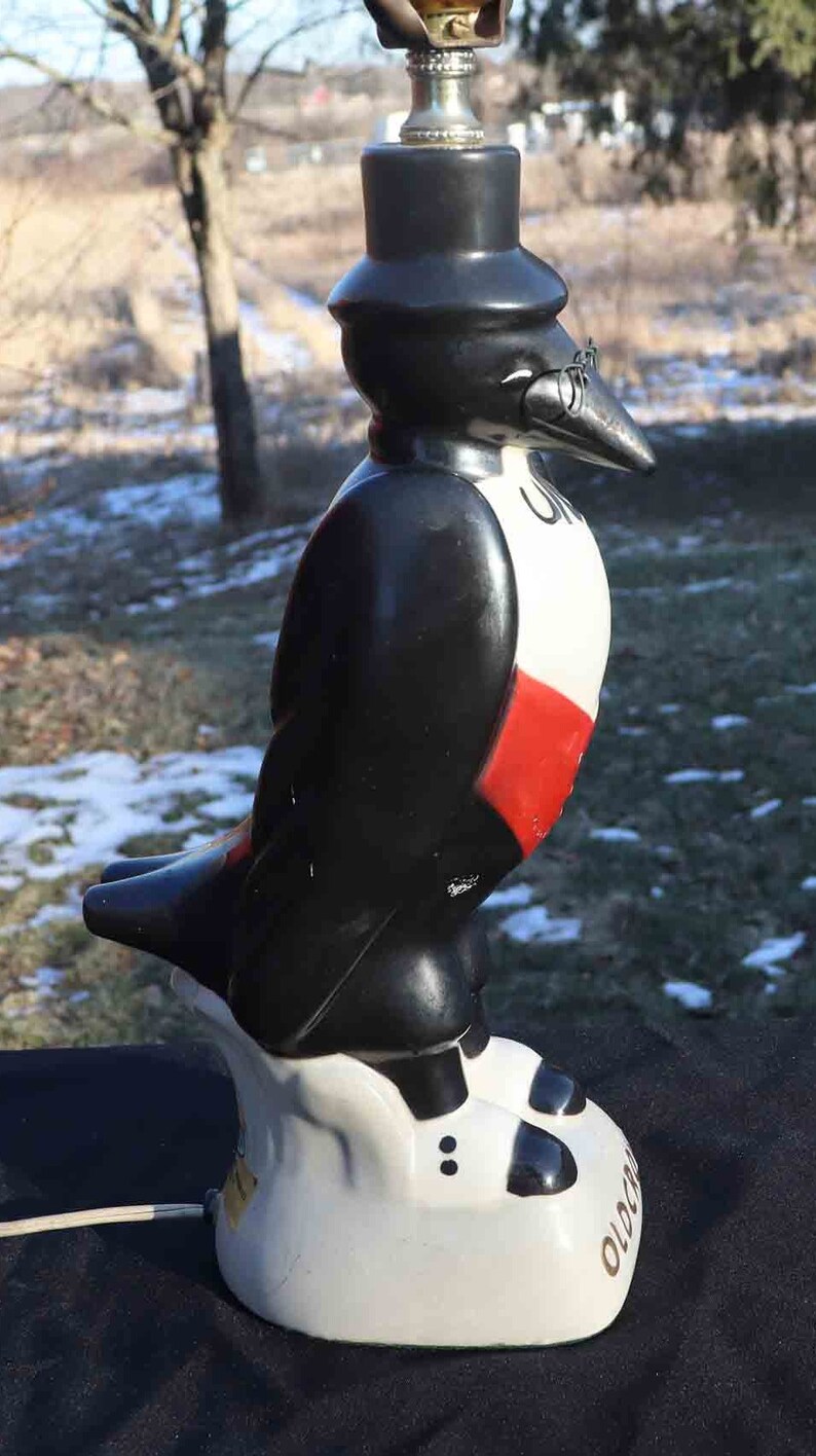 Vintage Old Crow Kentucky Bourbon Whiskey Lamp With Original Etsy