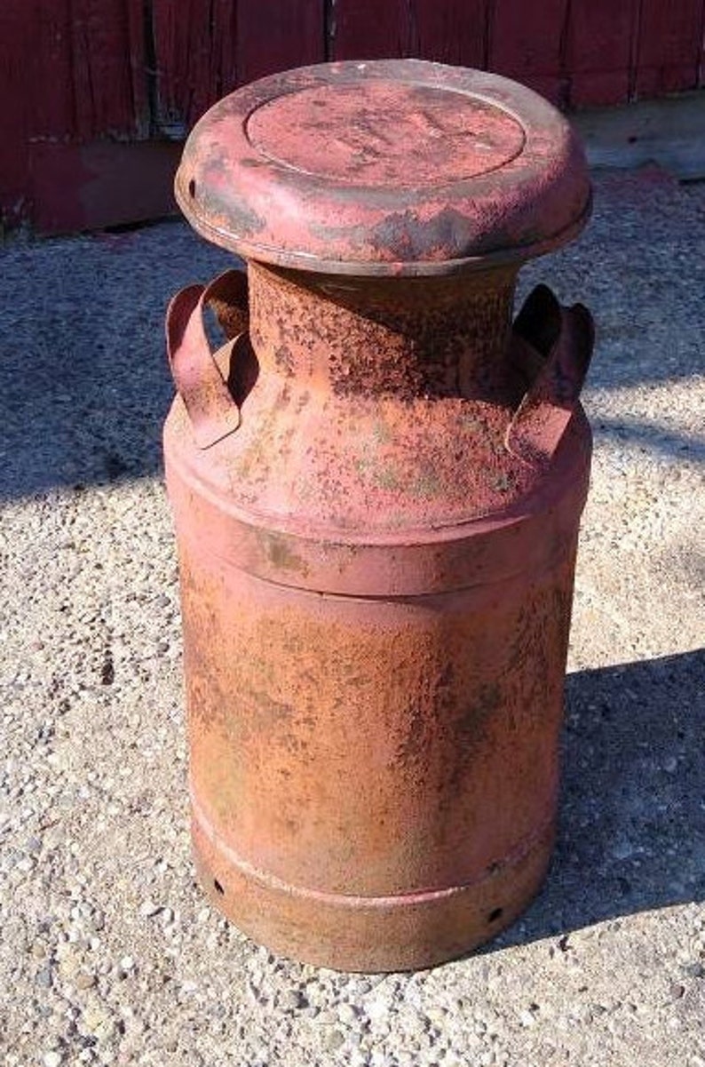 Vintage Milk Can marking on Lid TP Small Milk Can Cream Etsy
