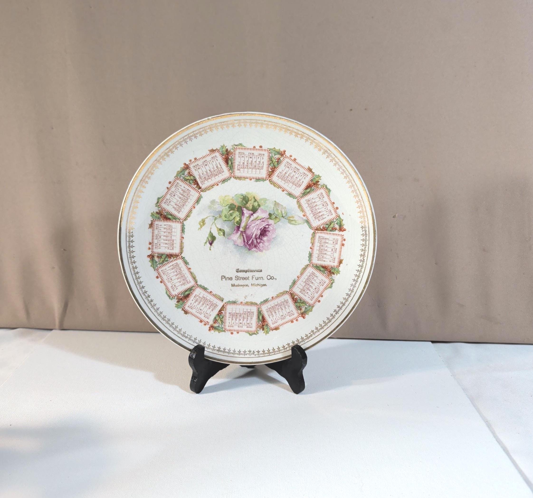 1909 Calendar Plate - Etsy