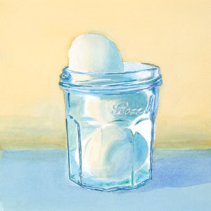Eggs in a Glass Jar