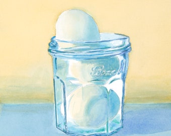 Eggs in a Glass Jar