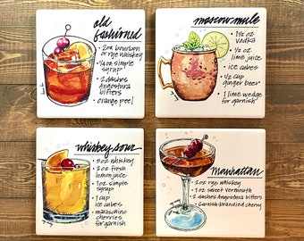 drink recipe coasters