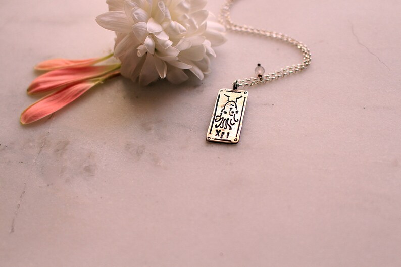 The Hanged Man Tarot Card Number 12 XII Silver Short or Long Etsy