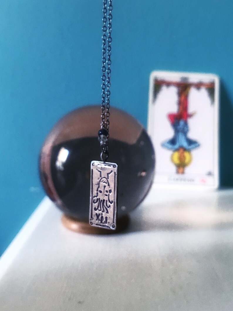 The Hanged Man Tarot Card Number 12 XII Silver Short or Long Etsy