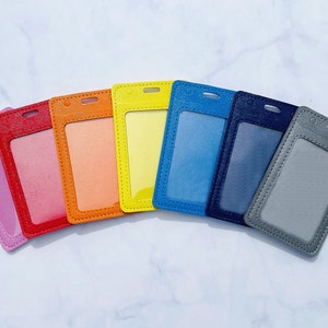 Porta badge verticale colorato per cordini, porta tessere identificative, per il tuo badge studente/insegnante, tessera magnetica, patente di guida, guardia di sicurezza