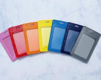Porta badge verticale colorato per cordini, porta tessere identificative, per il tuo badge studente/insegnante, tessera magnetica, patente di guida, guardia di sicurezza