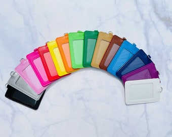 Porta badge verticale colorato per cordini, porta tessere identificative, per il tuo badge studente/insegnante, tessera magnetica, patente di guida, guardia di sicurezza