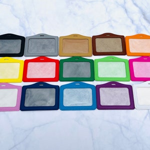 ID Badge Holder: Varieties colors ID Badge Holder for student ID, teacher ID, drivers license, security guard, key card, nurse, etc.