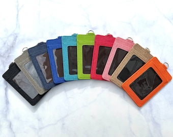 Porta badge verticale colorato per cordini, porta tessere identificative, per il tuo badge studente/insegnante, tessera magnetica, patente di guida, guardia di sicurezza
