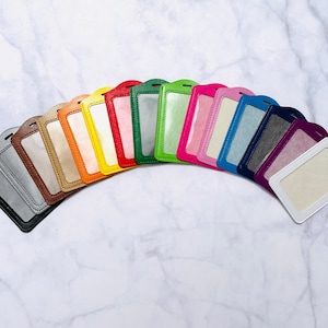 ID Badge Holder: Varieties colors ID Badge Holder for student ID, teacher ID, drivers license, security guard, key card, nurse, etc.