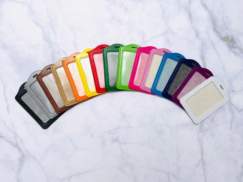 ID Badge Holder: Varieties colors ID Badge Holder for student ID, teacher ID, drivers license, security guard, key card, nurse, etc.