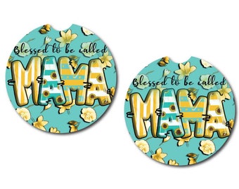 Blessed to be called Mama Car Cup Coasters | Set Two Coasters | Mother's Day