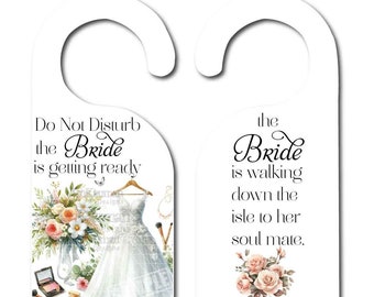 Bride's Wedding Dress Do Not Disturb Door Knob Decor | 4 Dresses to choose from | Wedding Decor | Bridal Party | Wedding Planner