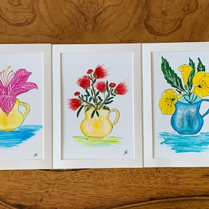 Handgemalte Karten, acryl auf Fotopapier, unikate Karten, originale Karten, kleines Geschenk, handgemalt, handgefertigte Karten