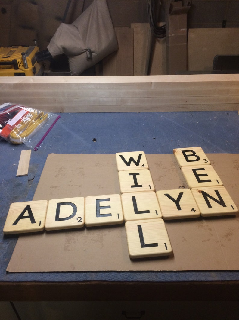 Large Wall Hanging Scrabble Letters Etsy