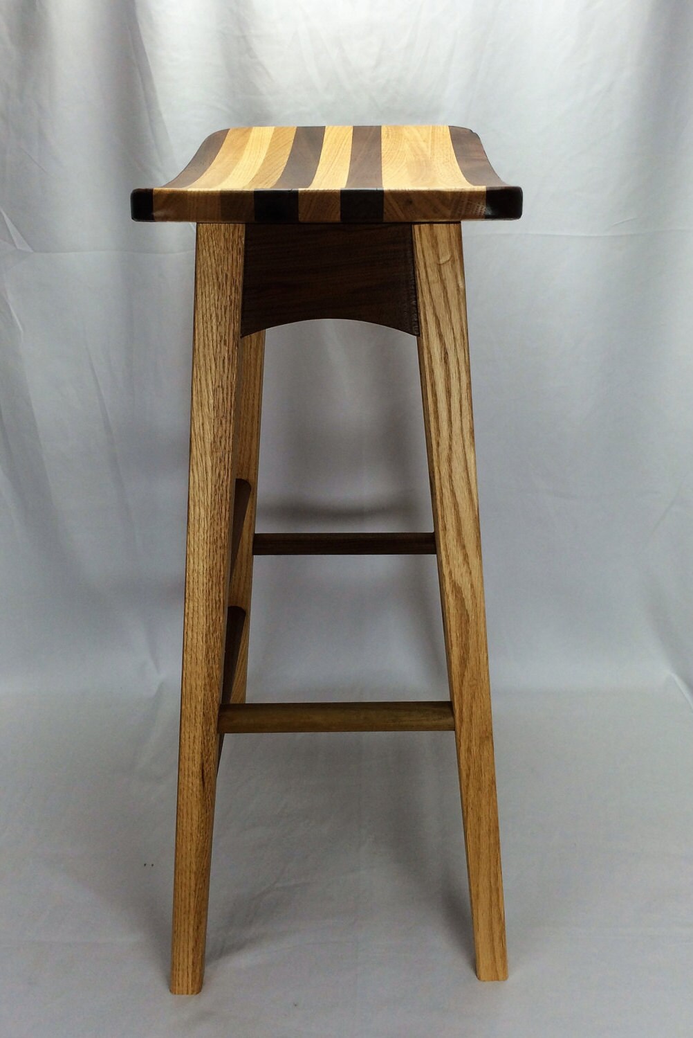椅子(チェア)・スツール Curved Wood Stool from Itary,1970's Curved Seat Bar Stools - Etsy