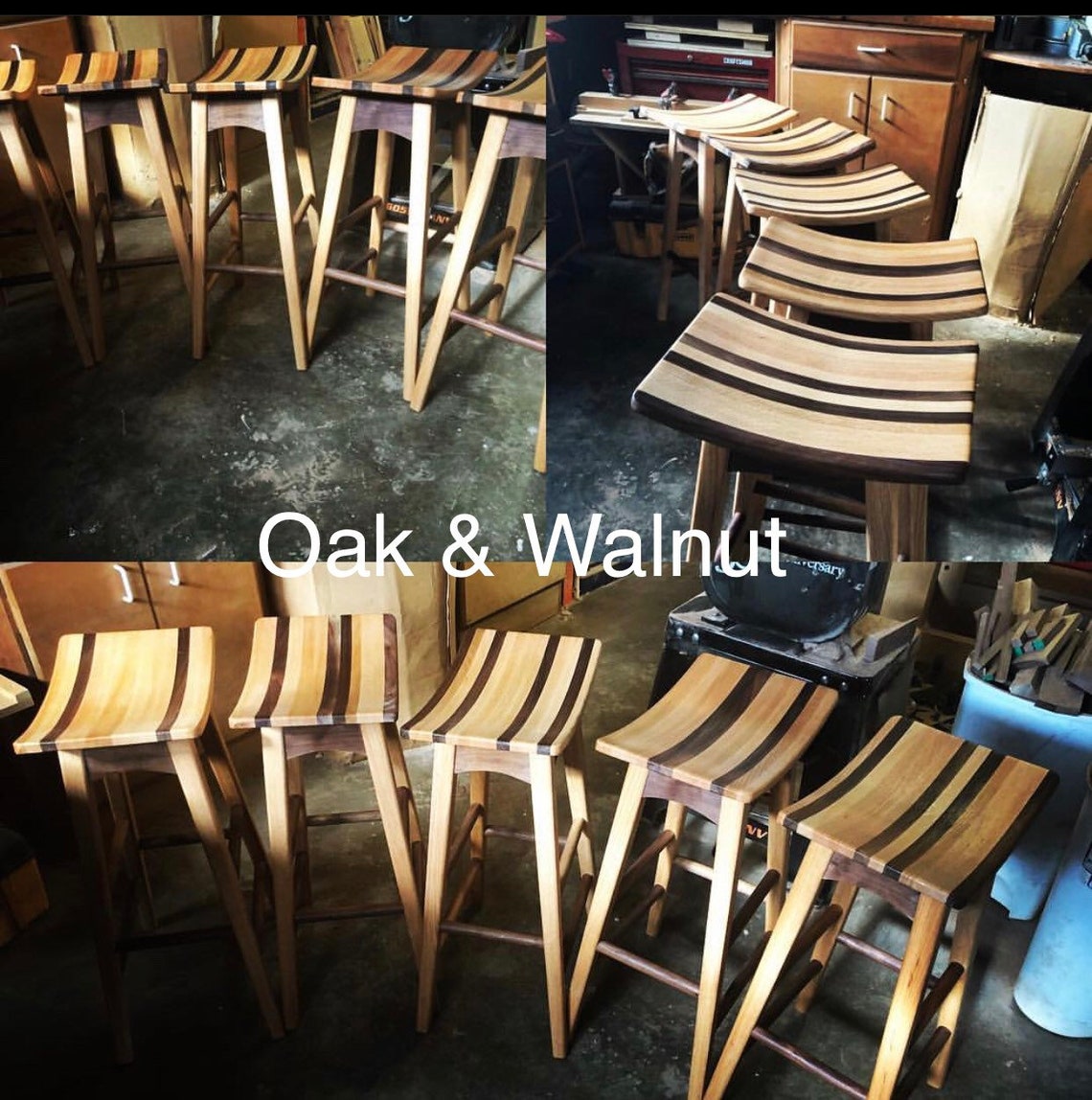 Curved Seat Bar Stools Etsy