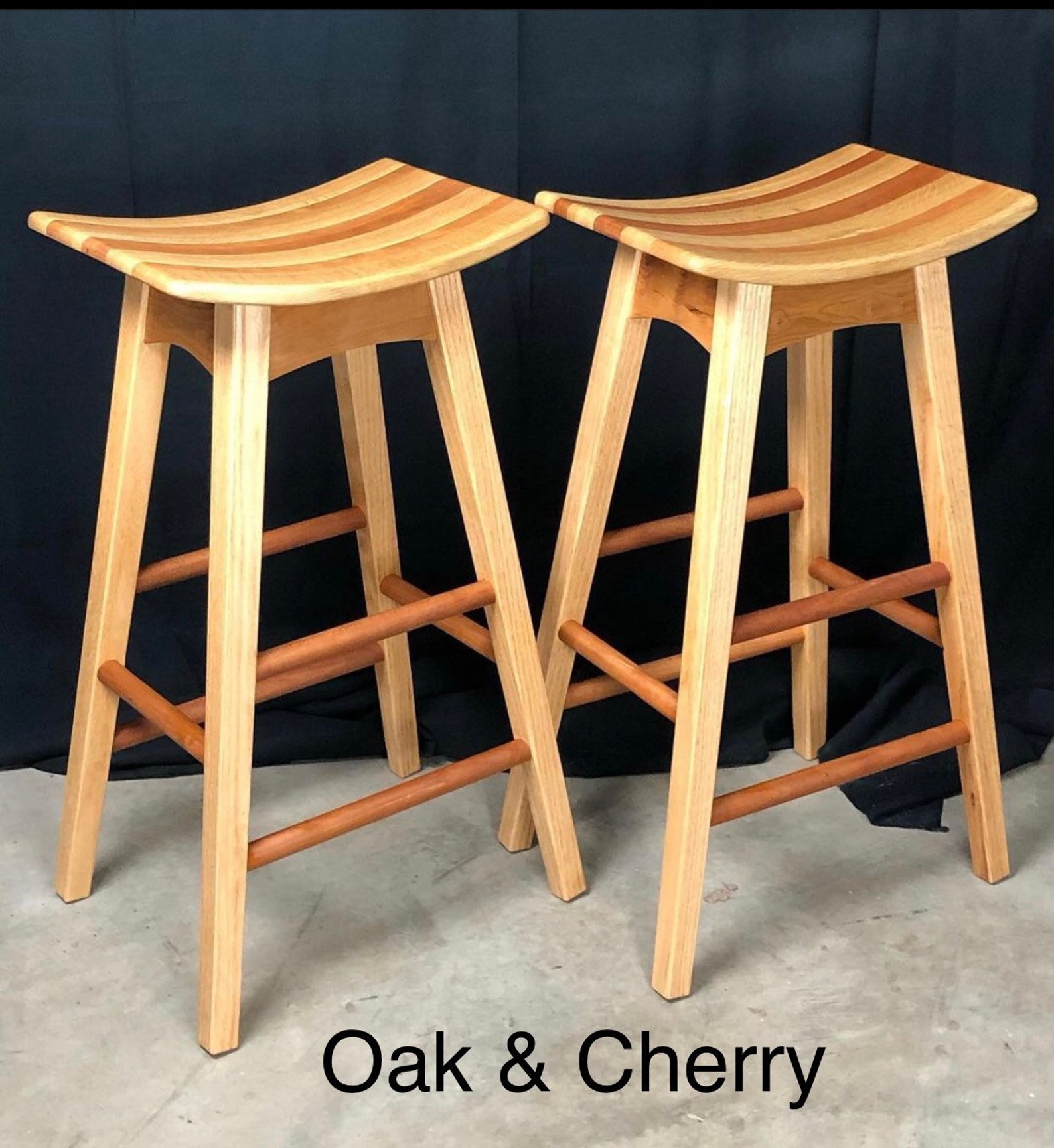 Curved Seat Bar Stools Etsy