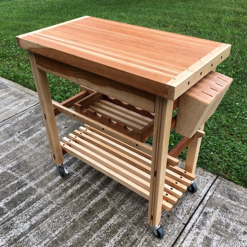 White Oak Butcher Block Kitchen Island/cart. 2 Butcher Etsy