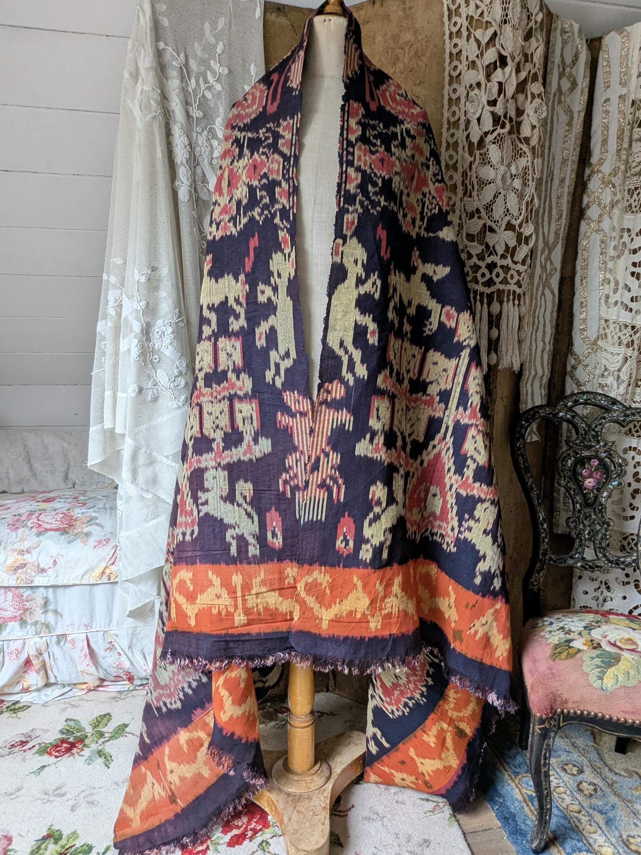 イカット織 布 【used・antique】 Vintage Ikat Textile - Etsy