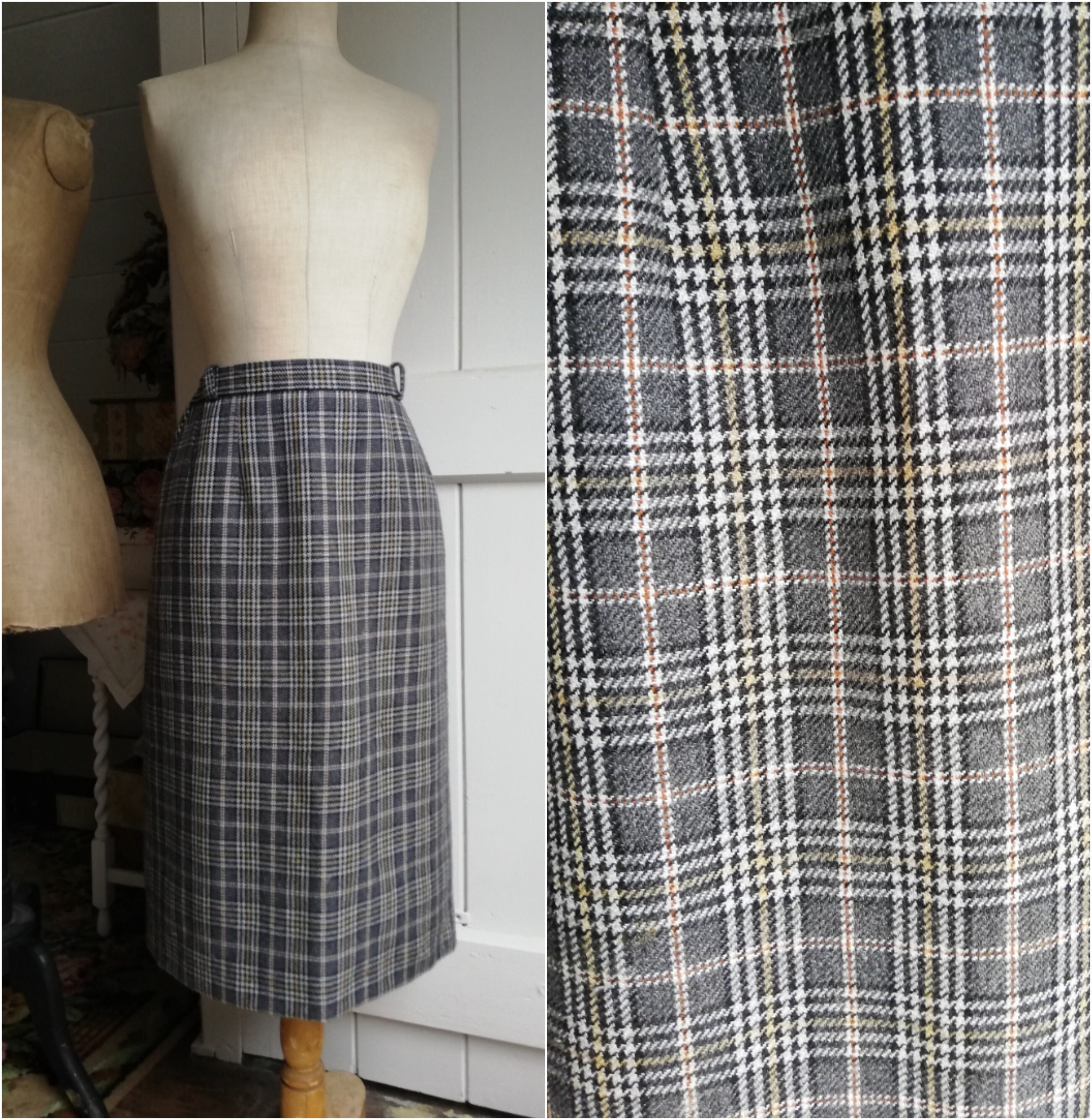 Image of Vintage Wool Skirt By Brendella, Made in Ireland