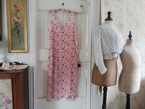 Original 1920s dress, silk chiffon flapper dress