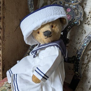 ❤️キャラクターノベルティ❤️アメリカのビンテージテディベア　アンティークベア　白 Acme Premium Supply Corp Strawberry White Teddy Bear くま