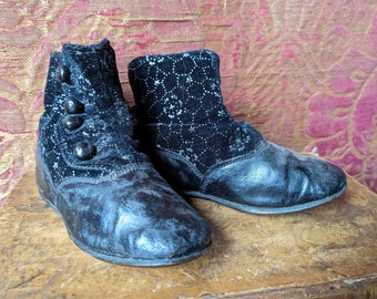 Child's antique boots, Victorian -Edwardian