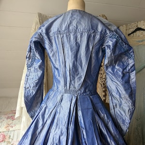 Original antique Victorian silk dress, civil war era