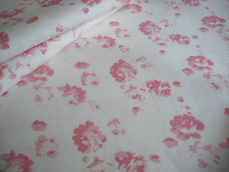 vintage style faded roses fabric per metre COTTON Small Faded Roses