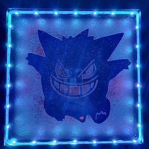 Gengar Hand Carved PVC Shadow Box Light