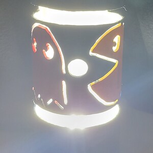 Pacman and Blinky ghost PVC Pipe Lamp